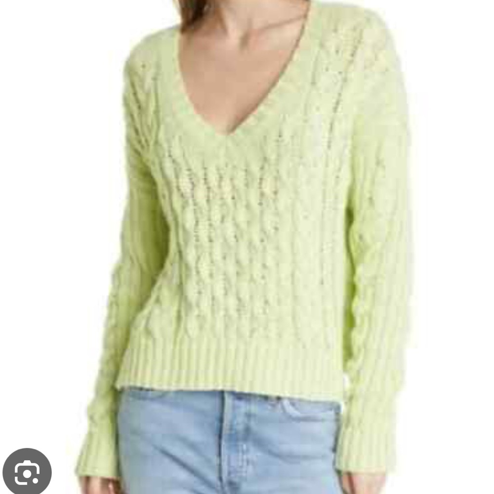 LINE THE LABEL Leah cable knit sweater nwt